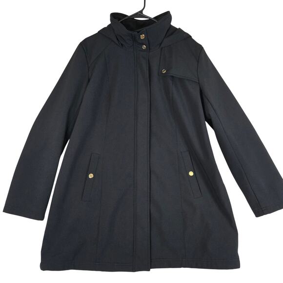 St. John's Bay Jackets & Blazers - St Johns Bay Womens Zip Up Coat Winter black XL 0696